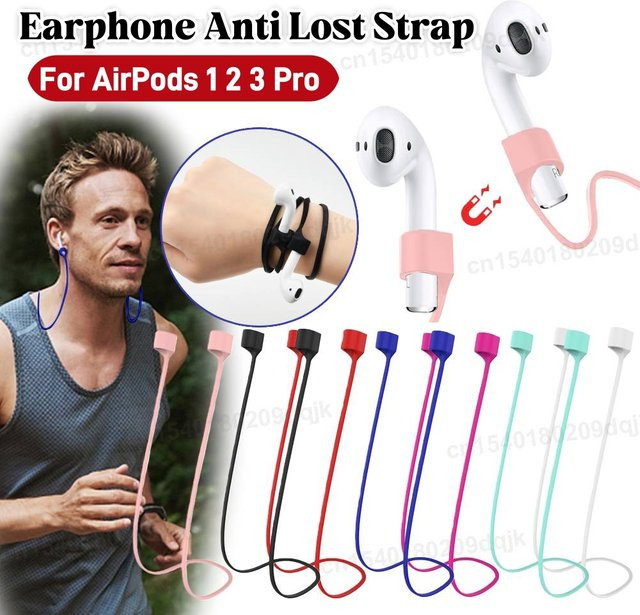 Magnetisches Silikon Kopfhörer-Seil für Apple AirPods 1 2 3 und Pro in Blau - Bild 1