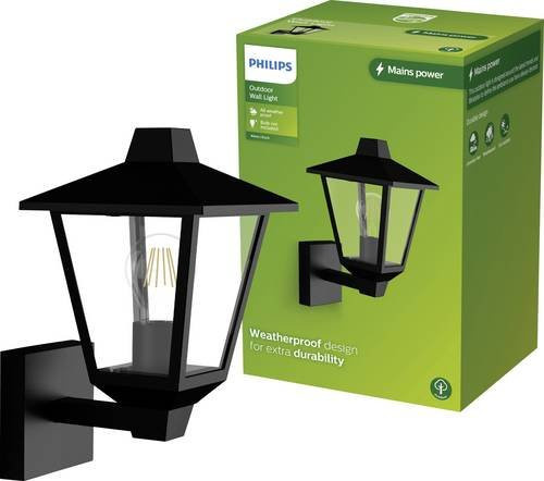Philips Hue Kinno LED Außenwandleuchte Up Schwarz E27 - Bild 1