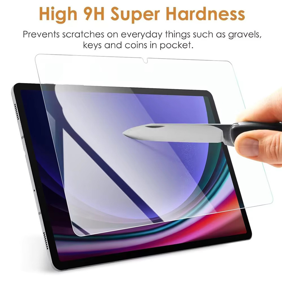 Samsung Galaxy Tab S9 11 Zoll Displayschutzfolie aus 9H gehärtetem Glas, transparent, Anti-Fingerprint HD-Schutz - Bild 4