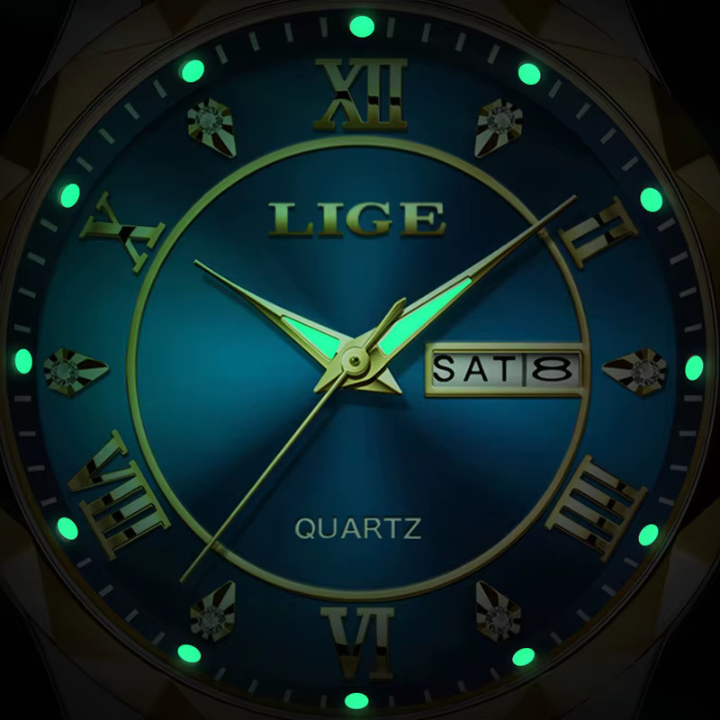 LIGE Armbanduhr Quarz, Edelstahl, Herren - Bild 3