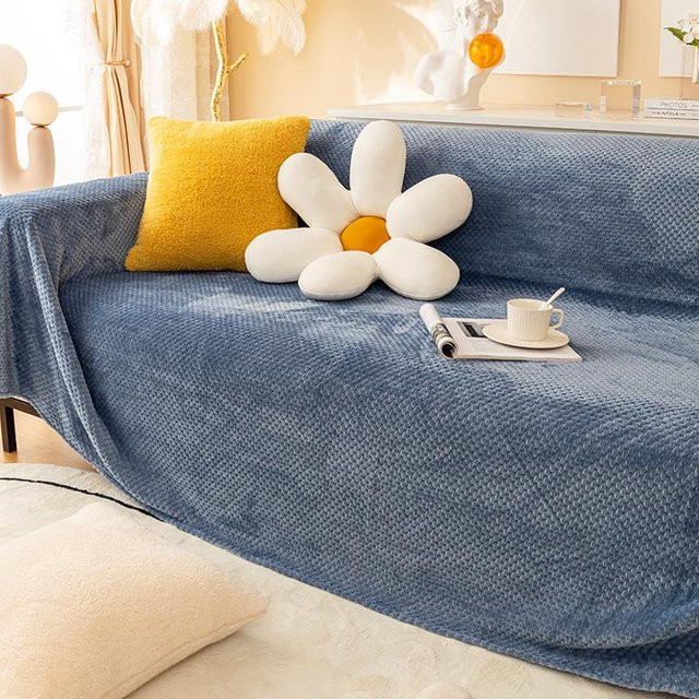 Super Six Sofaüberwurf aus verdicktem Plüsch mit geometrischem Muster, B/B: 200 x 150 cm - Bild 1