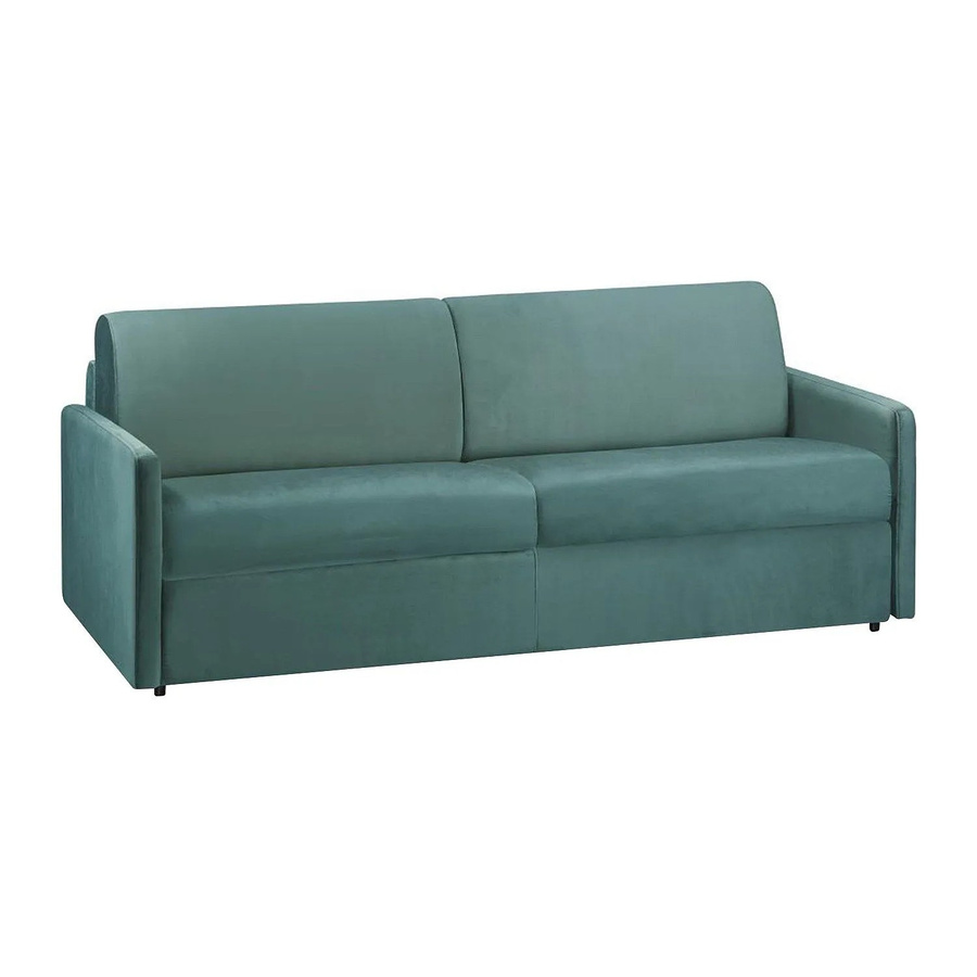Vente-unique Schlafsofa Calife in Smaragdgrün mit Samtbezug, Breite: 190 cm - Bild 2