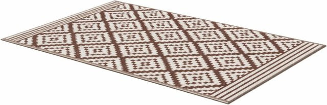 Jet-Line Outdoorteppich Austin Braun mit geometrischem Muster aus Polypropylen B/B: 150 x 240 cm - Bild 2
