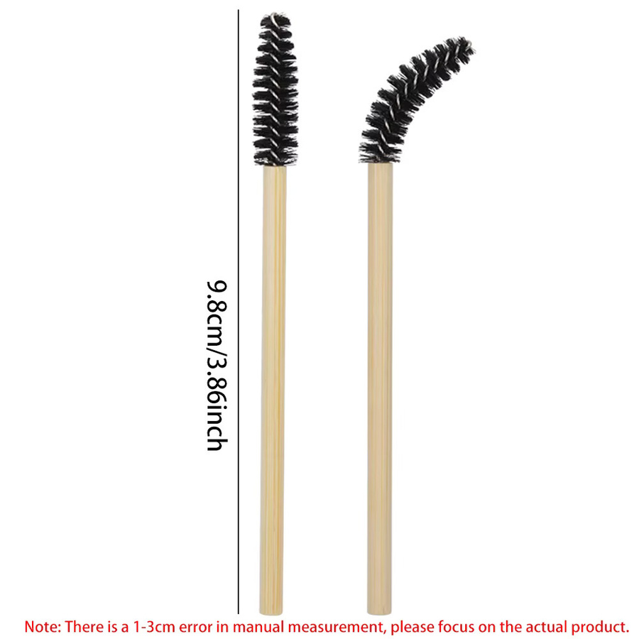 Andralyn Wimpern Pinsel Bambus Griff, 100 Stück, Weiß, Unisex - Bild 1