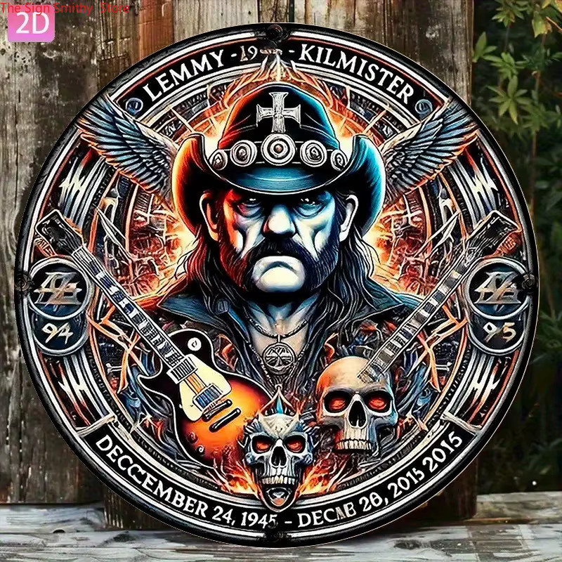 Rundes metallisches Wandschild Potdemiel mit Masken-Design in Multicolour, Durchmesser: 20 cm - Bild 1