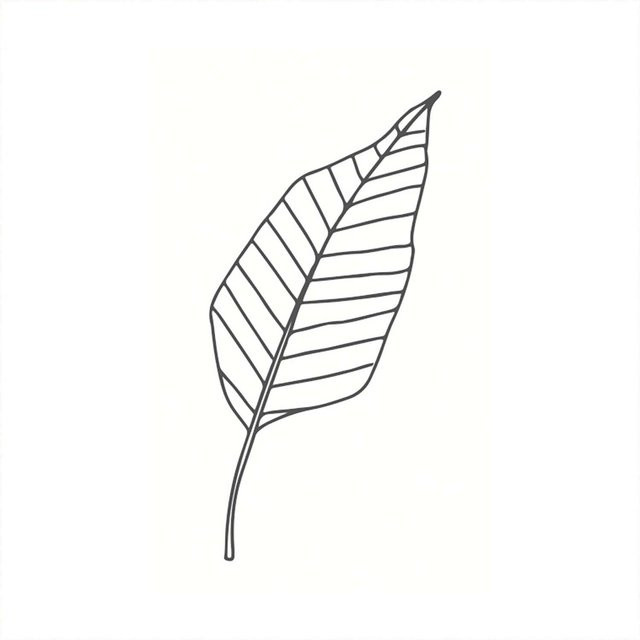 May&Berry Stempel Blatt stilisiert in Weiß, B: 3,5 cm, H: 5,5 cm - Bild 1