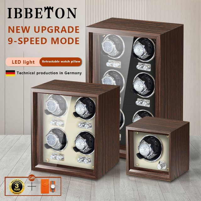 IBBETON Uhrenbeweger Holz, 2, 4, 6 Fächer, Unisex - Bild 1