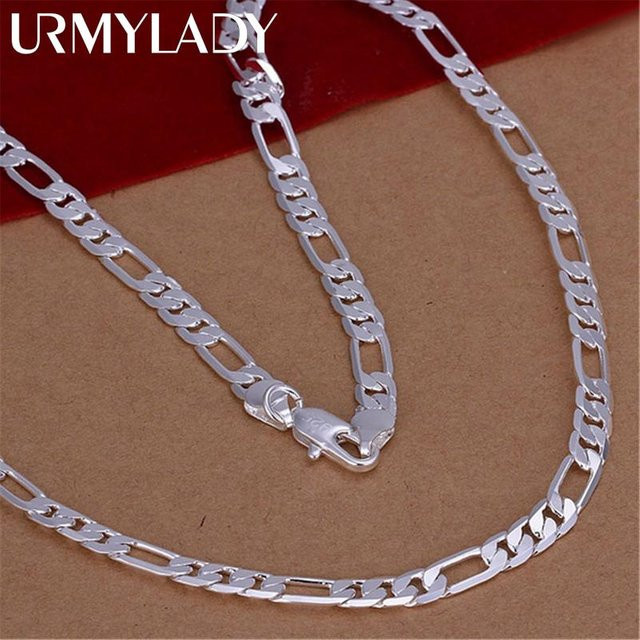 URMYLADY Halskette 925 Silber, 6mm, 50cm, Unisex, brown - Bild 1