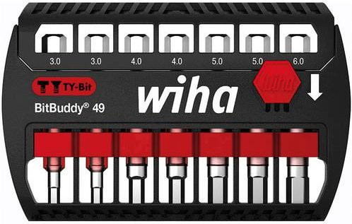 Wiha BitBuddy Bit-Set 7-teilig I-TY-Bit 49 mm Sechskant 1/4" E6,3 in Rot und Multicolour (42114) - Bild 1