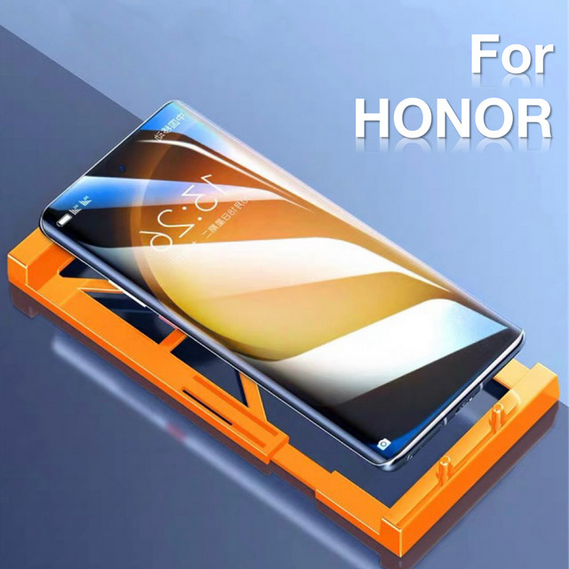 Explosionsgeschützte Displayschutzfolie für HONOR Magic 6 Pro, 50, 40, V40, X40, 70, 60, 50 SE mit Installationsset, transparent - Bild 1