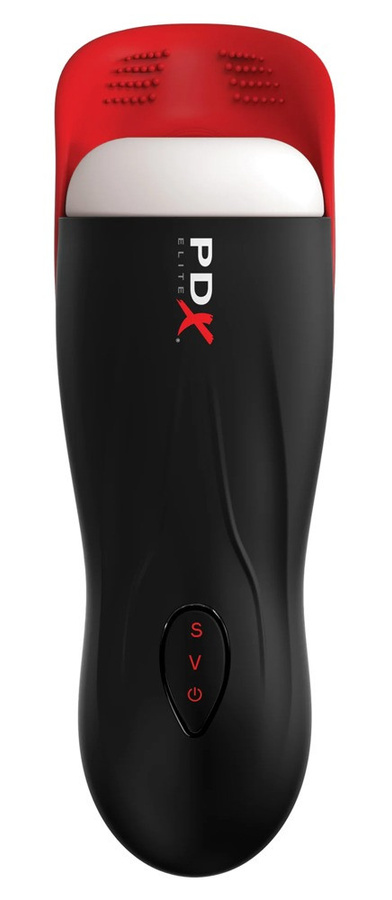PDX Elite Masturbator Fap-O-Matic Pro mit Vibro-Hodenstimulator in Schwarz - Bild 2