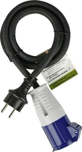 Calima 46028 CEE Adapterkabel 16A 230V in Schwarz mit IP44 Schutzart - Bild 1