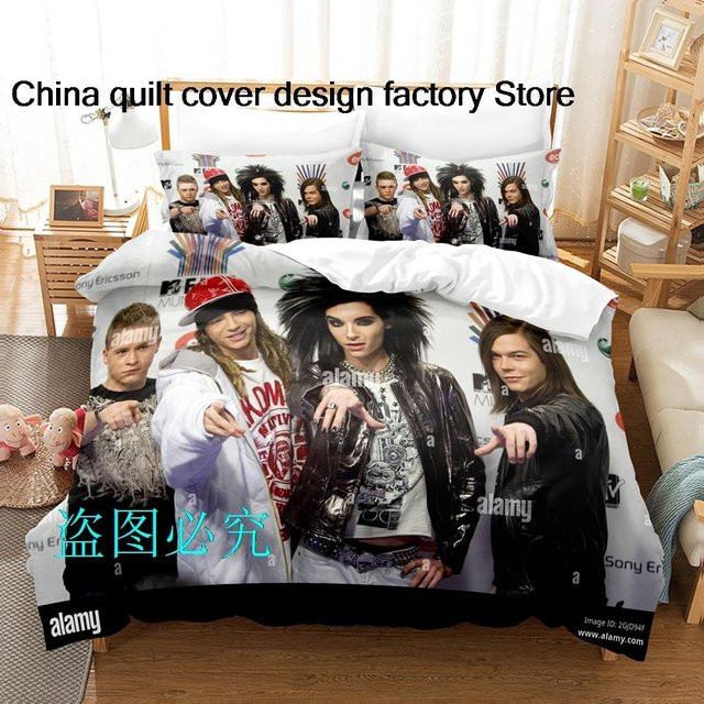 Tokio Hotel Album Bettwäsche Set mit Motiv aus Mikrofaser, Mehrfarbig, B/H: 140 x 210 cm - Bild 1