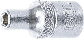 BGS Steckschlüssel-Einsatz Sechskant mit 1/4 Zoll Innenvierkant Antrieb, SW 3,5 mm, Silber - Bild 1