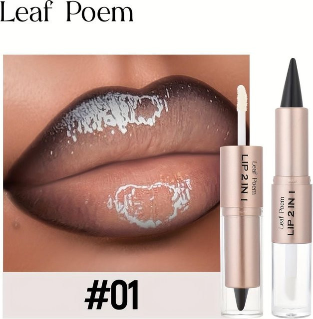 Chic Chroma Beauty 2-in-1 Lipgloss & Lippenstift, 01 brown, matt & glänzend - Bild 1