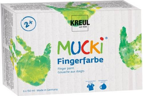 MUCKI Fingerfarben 6-teiliges Set ab 2 Jahren