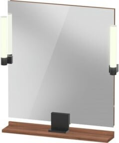 Duravit Sivida LED-Badspiegel in Schwarz mit Bewegungssensor und Dimmfunktion, B/H/T: 65 x 65 x 3,6 cm - Bild 1