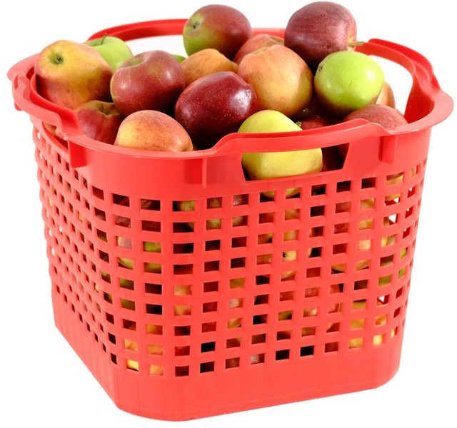 GreenLife Uni-Korb, 10 Stück, rot, drehstapelbar, 25 kg - Bild 1