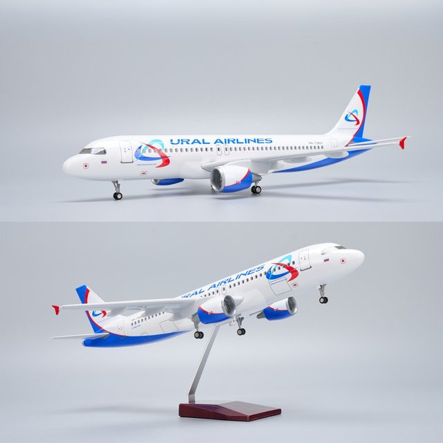 ZOCO Ural Airlines A320 Neo Druckguss-Flugzeugmodellbausatz, 47 cm, ab 14 Jahren - Bild 1