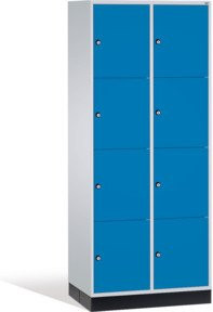 C+P Schließfachschrank Intro XL mit 8 Fächern, Front Enzianblau und Korpus Lichtgrau, H x B x T: 195 x 82 x 60 cm - Bild 1
