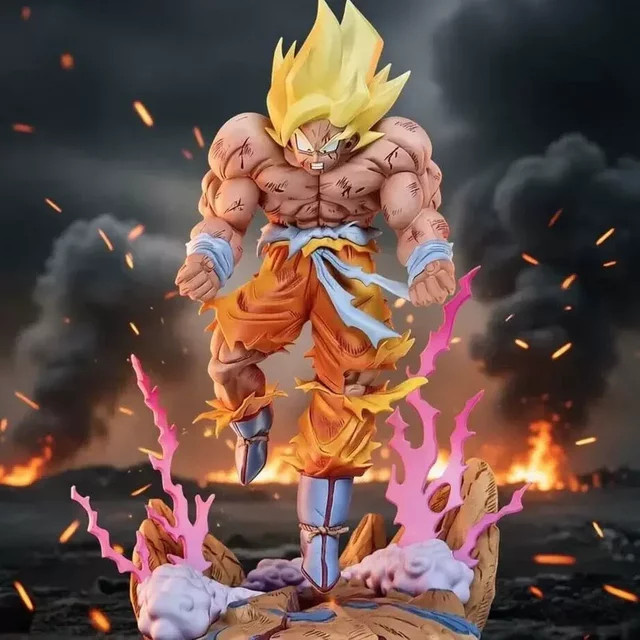 Bandai Dragon Ball Son Goku Figur, Rosa Ki-Aura, Kunststoff - Bild 1