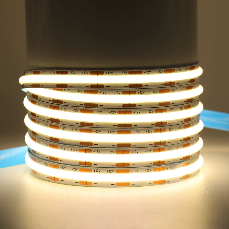 HEGEHE COB LED Streifen Kit mit Netzteil, Warmweiß/Naturweiß, IP20, DC 12V 24V, 528 LEDs/m - Bild 5