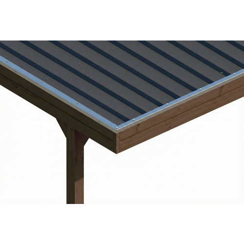 SKANHOLZ Carport Friesland aus Fichte mit Stahl-Dachplatten in Nussbaum Braun, B: 320 cm, T: 555 cm - Bild 2