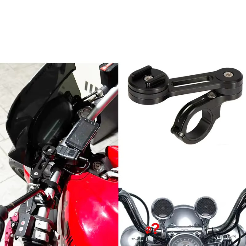 Sadione Motorrad Handyhalterung für Lenker mit 22mm, 25mm oder 28mm Durchmesser in Schwarz ohne Telefon Adapter - Bild 5
