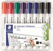 STAEDTLER Lumocolor 351 Whiteboardmarker mit Keilspitze, 8er Pack, Mehrfarbig - Bild 1