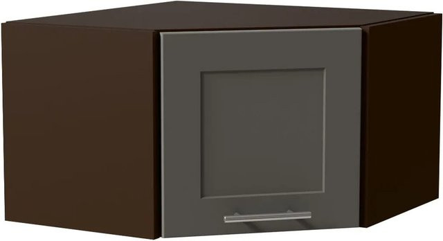 Feldmann-Wohnen Eckhängeschrank Oslo W10 in Lava und Dust Grey Matt mit Soft-Close-Türen, B/T/H: 60 x 60 x 36 cm - Bild 1