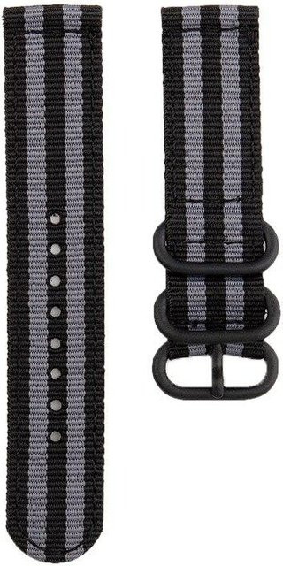 Uhrenarmband Nylon, Schwarz/Grau, Unisex - Bild 1