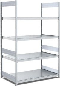 Bito Bereitstellregal BG2081G glanzverzinkt in Silber und Grau, B/T/H: 105,8 x 82,4 x 200,0 cm - Bild 1