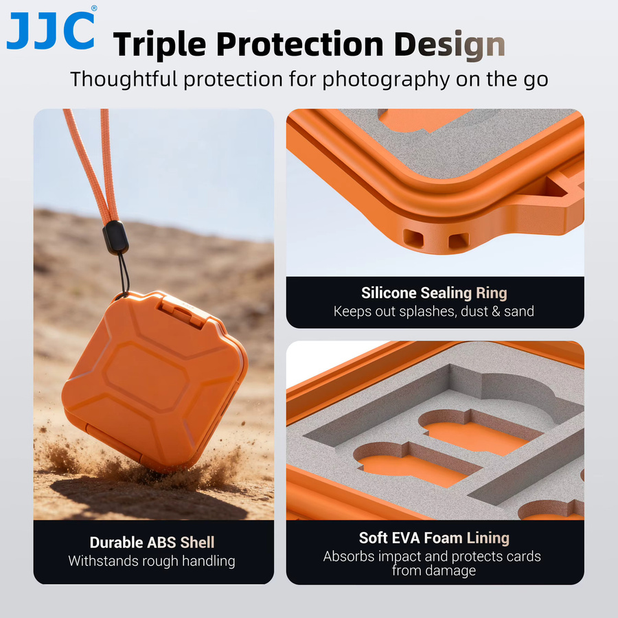 JC Speicherkartenhalter in Orange für SD, MSD und TF Karten mit Platz für 8 Micro-SD sowie 4 SDHC/SDXC Karten - Bild 5