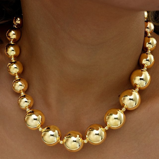 AY Halskette, Vintage, Perle, Gold, Damen - Bild 1