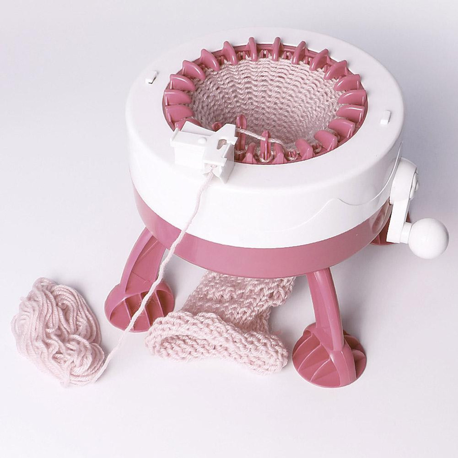 GoolRC DIY Kunststoff Hand Stricken Nähmaschine, Weben Spielzeug Werkzeug Zubehör, Rosa / Pink - Bild 2
