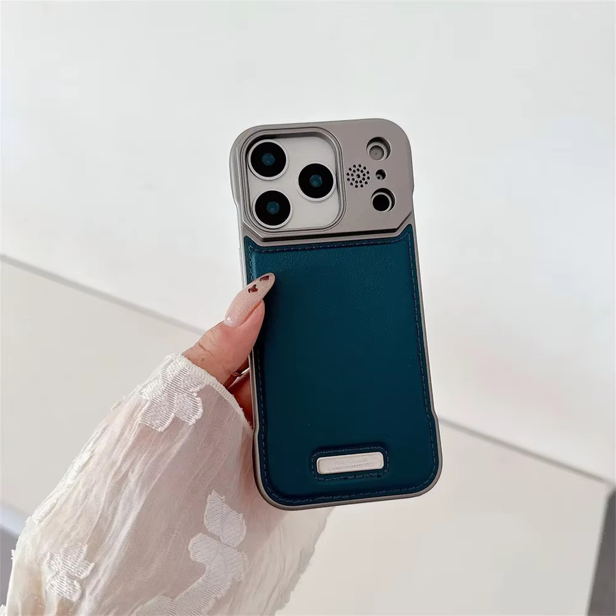 Magnetische Leder-Schutzhülle für Apple iPhone 17 Air 16e 16 15 14 Plus 13 12 11 Pro Max mit Aromatherapie-Funktion in Blau - Bild 4