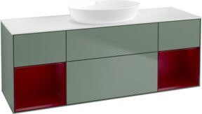 V&B Waschtischunterschrank Finion mit Wandbeleuchtung, lackiert, Breite: 160 cm, Tiefe: 50,1 cm, Höhe: 50,1 cm - Bild 1