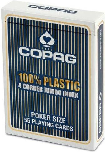 ASS COPAG Poker Jumbo Index Spielkarten aus Plastik in Blau - Bild 1