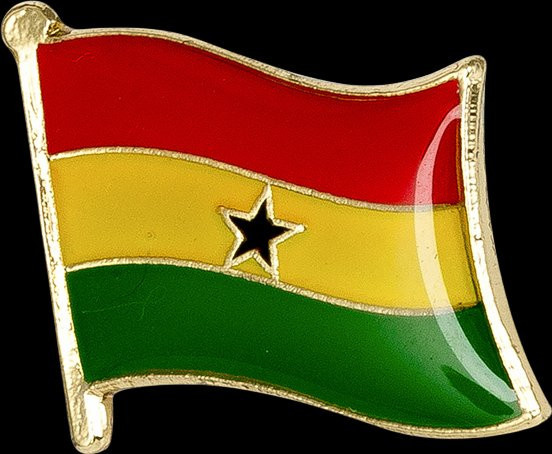 Brosche Ghana Flagge Anstecknadel - Bild 1
