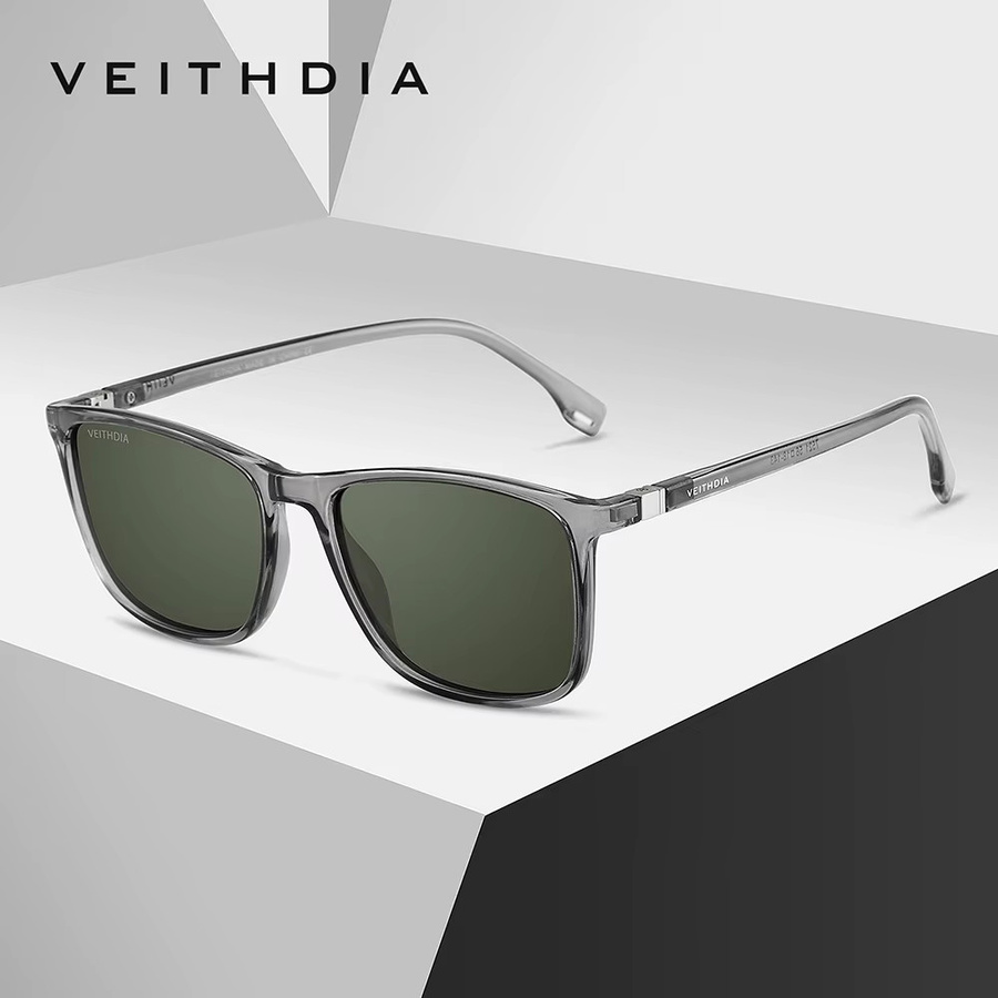 VEITHDIA 7521 Sonnenbrille, Unisex, Vollrand, Square, TR90, polarisiert - Bild 3