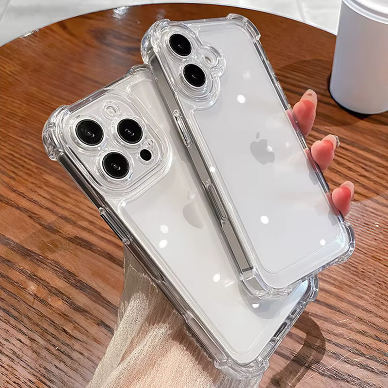 Loobival Transparente Airbag-Schutzhülle für iPhone 11 bis iPhone 17 Pro Max, Stoßfeste Acryl Hülle in Klar - Bild 1