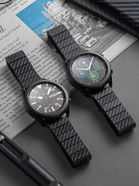 Uhrenarmband Kohlefaser, Schwarz, Unisex - Bild 1