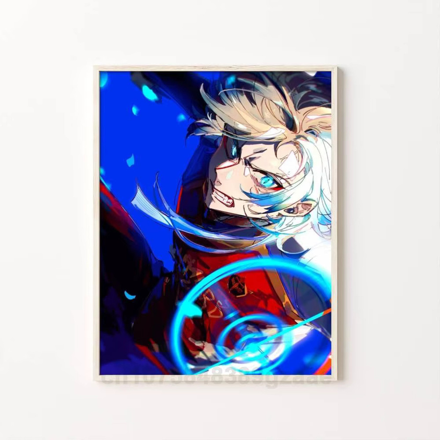 Moetch Anime Kaiser Blue Lock Poster Aufkleber, wasserfeste Wandkunst für Wohnzimmer und Schlafzimmer, Mehrfarbig - Bild 7