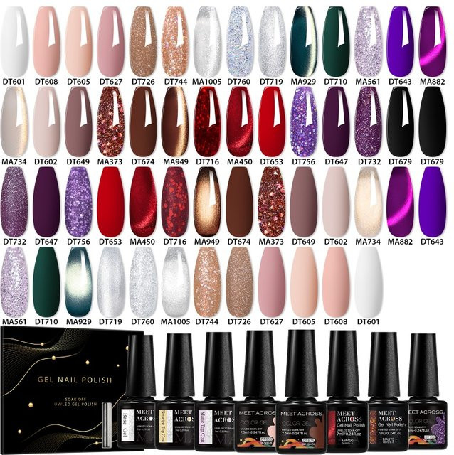 MEET ACROSS Magnetisches Gel & Farbe Gel Nagellack Set, 31 Stück - Bild 1