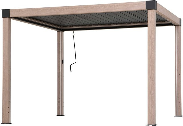 Sunjoy Multi Pergola MATTERHORN mit Lamellendach aus Aluminium in Eiche, B/T: 306 x 306 cm - Bild 1