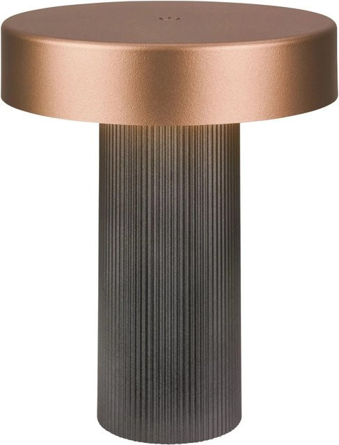 Brilo Akku-Tischleuchte Bito LED dimmbar mit Touch-Funktion in Anthrazit-Bronze Metallic für Garten, Balkon und Terrasse - Bild 1