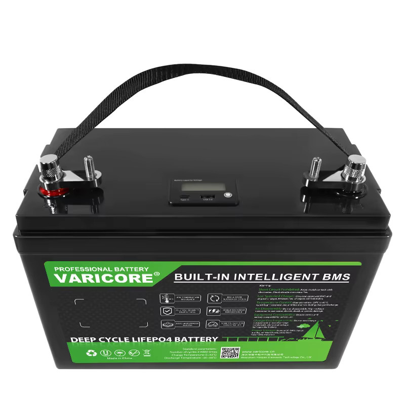 VariCore 12V 120Ah LiFePO4 Akku-Pack, 12,8V Lithium-Batterie in Schwarz für Wohnmobile, Golfcarts und Solar- oder Windanlagen - Bild 3