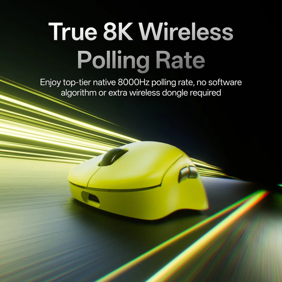 Rapoo VT3S GEN-2 Ultraleichte Gaming Maus in Gelb mit 8K Polling-Rate und kabelloser Verbindung - Bild 4