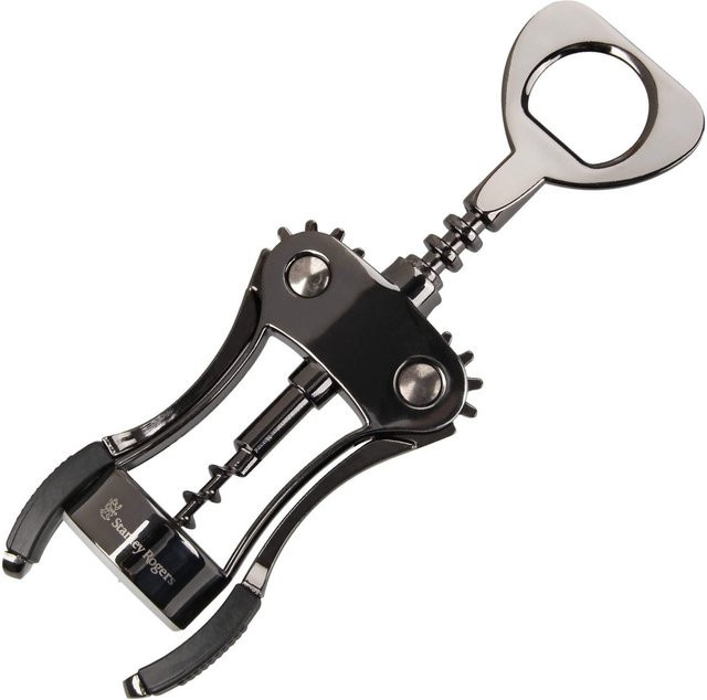 Stanley Rogers Korkenzieher mit Folienmesser aus Zinklegarrie in Silber, Höhe: 19 cm - Bild 1