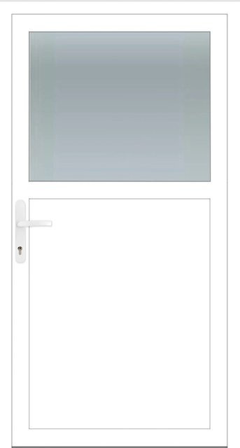 Aluminium-Nebeneingangstür PANTO in Weiß, Anschlag Links, B: 98 cm, H: 198 cm - Bild 1